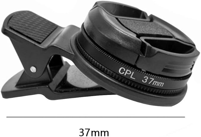 37mm CPL Filter, Universal Circular Polarizer Lens Filter, Cell Phone Lens Accessory Kit, Includes CPL Lens and Lens Clip