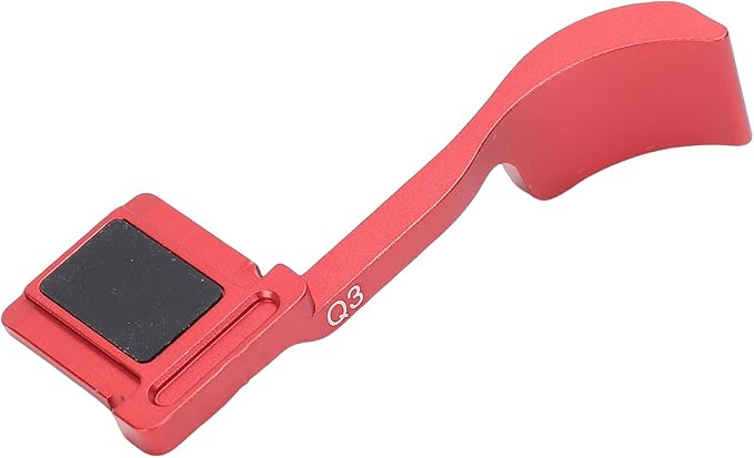 EBTOOLS Thumb Up Grip, CNC Machined Aluminum Alloy Thumb Rest for Q3 Camera, with Anti Scratch Silicone Pad for Stable Hand Hold (Red)