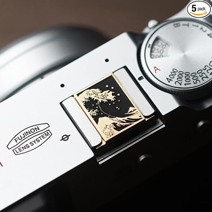 DBZZ Camera hot Shoe Cover and Shutter Buttons Soft Shutter Release Button - Compatible with Fuji xt5 xt50 xt30 xt200 xt100 xpro2 xpro3 (fsh bass Cover)
