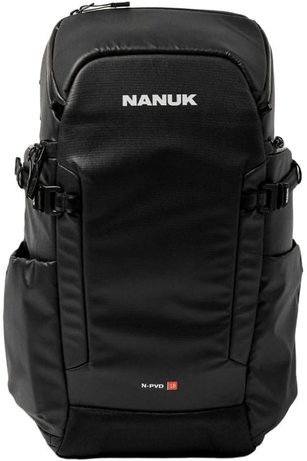 NANUK N-PVD 18L Backpack Camera Bag for Photographers – Hardshell & Highly Water-Resistant | Fits 1 to 2 Camera Bodies, 2 Lenses, Tripod, 14" Laptop, & More