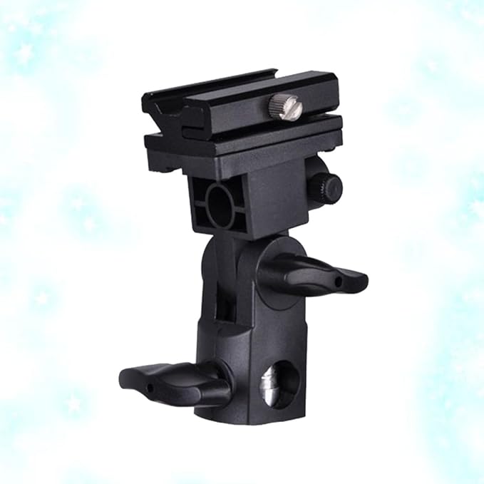 Artibetter DSLR Camera Flash Bracket with Swivel Light Stand Mount Adjustable 180 Pitch Flash Holder with Umbrella Locking Screw for Photography Accessories