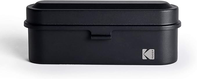 Kodak Steel 35mm FIlm Roll Case, Holds 5 Rolls (All Black)