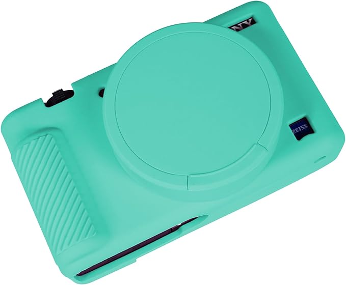 Camera Case for Sony ZV-1, ZV1 Camera Cover Silicone Camera Sleeve Body Skin Protective Case with Removable Lens Cap for Sony ZV 1 Digital Camera, Green