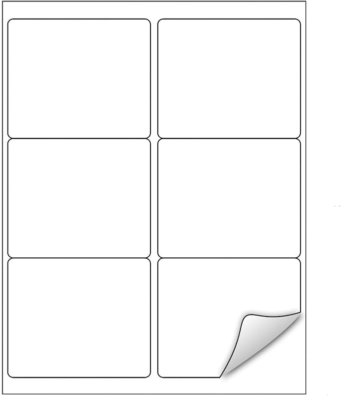 LabelMore 3 1/3 x 4 Labels - 6 Up Self Adhesive Shipping Labels - FBA Labels - 4000 Sheet/ 24000 Labels