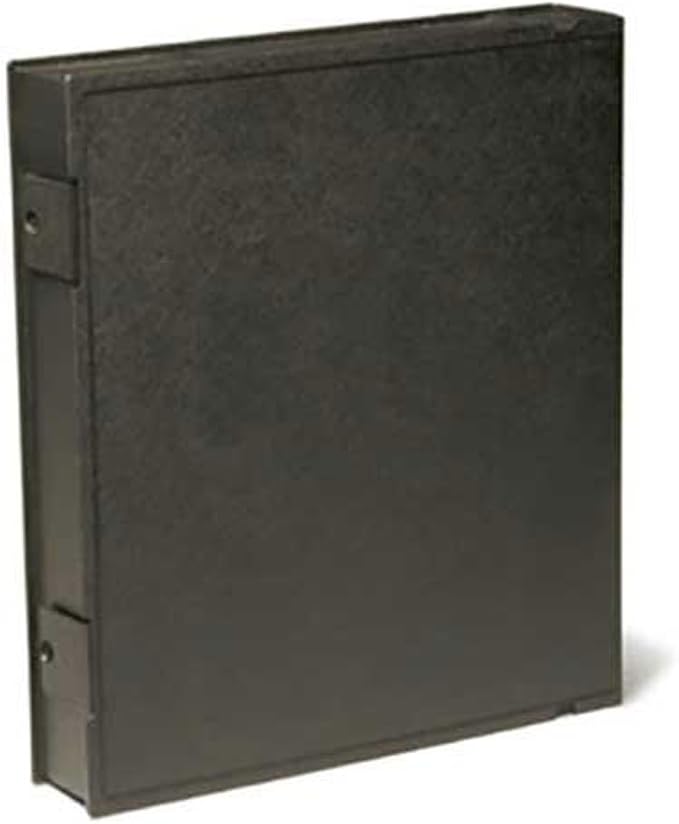 Adorama Plastic Storage Binder Box with 3 'O'-Rings, 9x11", Portrait Format, Color: Black