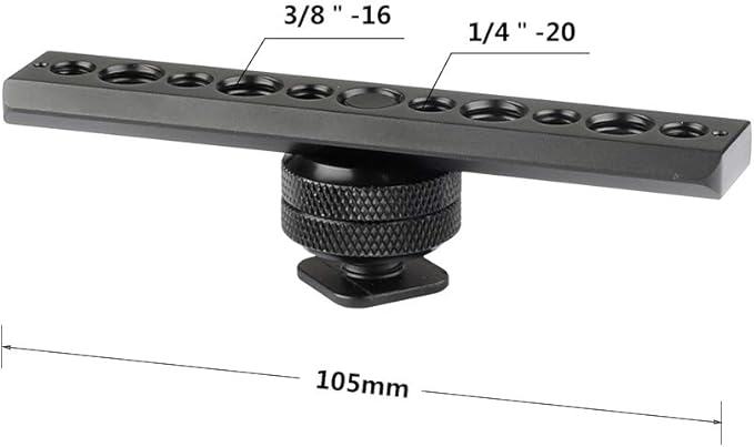 CAMVATE Standard NATO Safety Rail 105mm & Shoe Mount & 3/8"-16 Female Thumbscrew - 2055