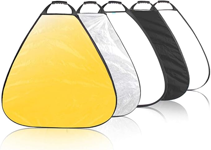 Selens 5-in-1 Triangle Reflector (32 Inch) with Handle for Photography Photo Studio Outdoor Lighting