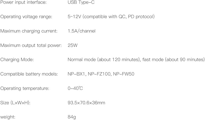ISDT NP2 Air NP-fz100 NP-FW50 NP-BX1 Battery Charger 90 Mins Full Charge Max 25W Type-C Input Dual Channel Cybershot Charger Compatible for Sony A9 A7III A7RIII / Various Cameras Batteries