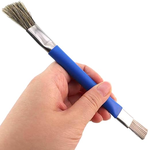3PCS Blue Dual Head Multi Purpose Static Brush Computer Electronic Component Anti Static IC Cleaning Tool Suitable for Circuit Board and Keyboard