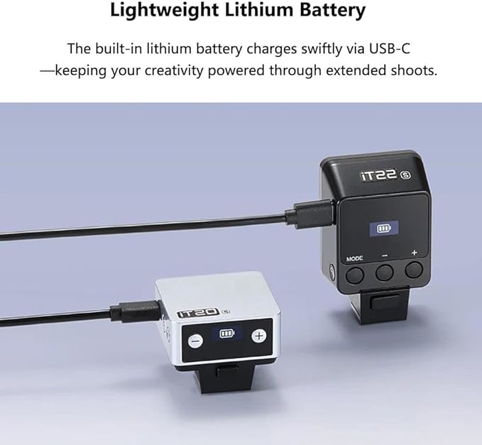 Godox iT20 C IT20C TTL Auto Mini Flash for Canon R50/ 3000D/ 200DII/ 1500D EOS-TTL II Manual Modes with USB-C Rechargeable 300mAh Battery,1.5s Recycle,Hot Shoe Triggering for Canon M50 R10 R8 (Black)