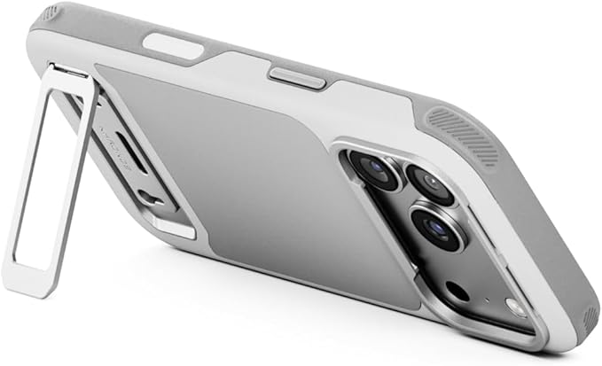 Tilta Khronos Lite Case Compatible with iPhone 17 Pro | Lightweight Mobile Cage | Kickstand Support | Magnetic Accessory Mounts | Metal Lens Frame Protection | Professional Smartphone Rig – Light Gray