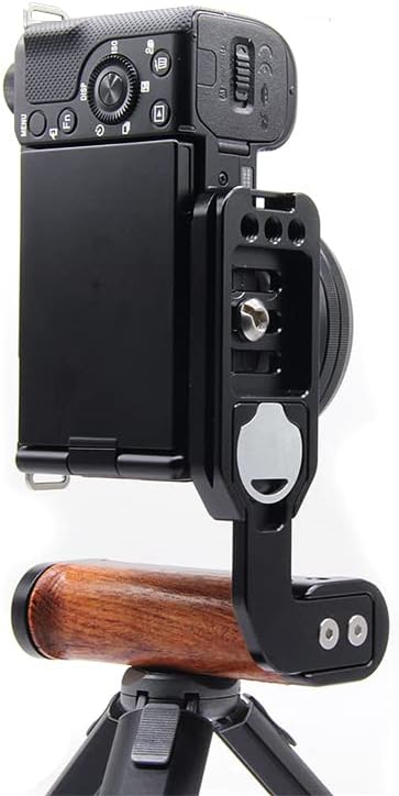Micro Single Camera Universal Side Handle Vertical Shooting L Plate Bracket with Cold Shoe for Microphone LED Light