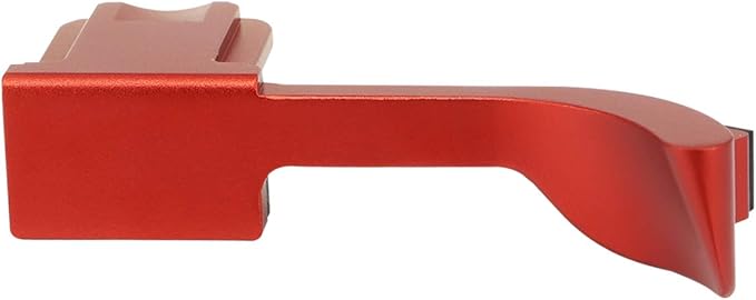 Haoge THB-QR Metal Hot Shoe Thumb Up Rest Thumbs Up Hand Grip for Leica Q2 Camera Red