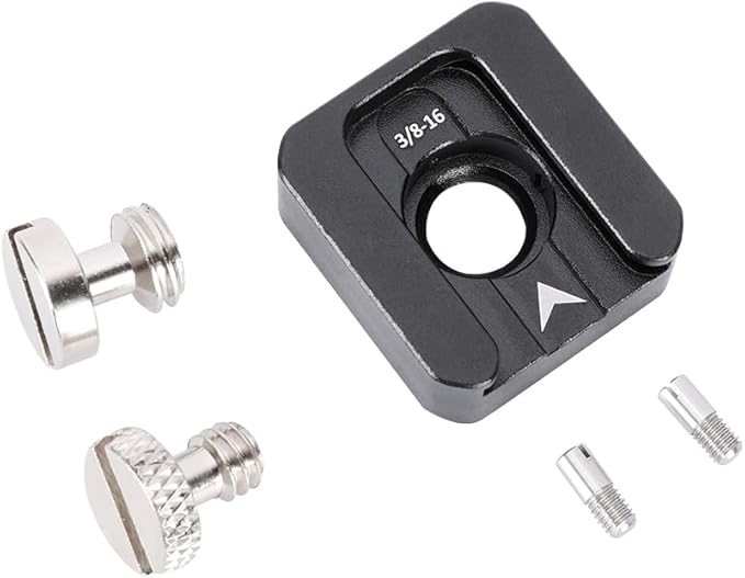 NICEYRIG Positioning Cold Shoe Mount for 3/8''-16 & 1/4''-20 ARRI Locating Holes, Anti-Twist Cold Shoe Adapter for Flash LED Monitor Microphone [Pack of 2] - 618