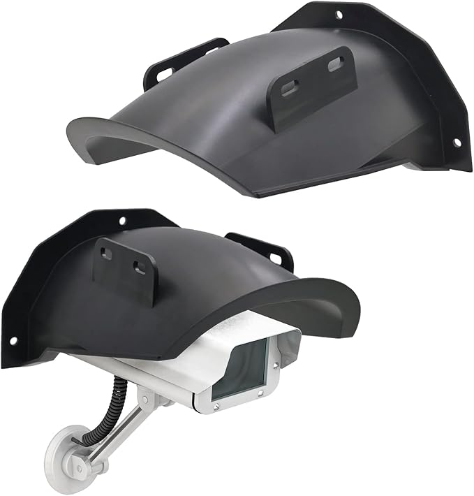 DGQ Outdoor CCTV Camera Top Cover,Weatherproof Glare Protection Cover Sunshade for Suitable for Most Bullets and Dome Security Cameras-Black