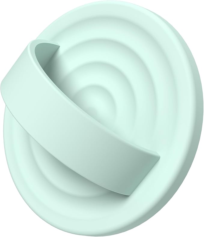 Magnetic Phone Grip Ring Holder, Liquid Silicone Magnet Cell Phone Grip Finger Loop, Compatible with Magsafe, Back of Phone for iPhone 17/16/15/14/13/12 Series, Mint Green