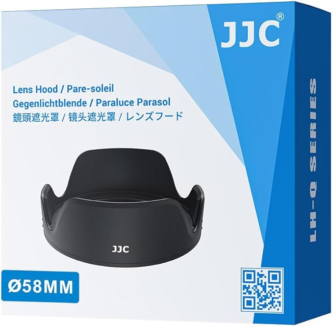 JJC 58mm Tulip Flower Lens Hood Accessories for Canon EOS Rebel T7 T6 T8i T7i T6i T5i SL3 SL2 90D 80D 77D Camera with EF-S 18-55mm Kit Lens, Innovative Reversible Design, Support 58mm Filter/Lens Cap