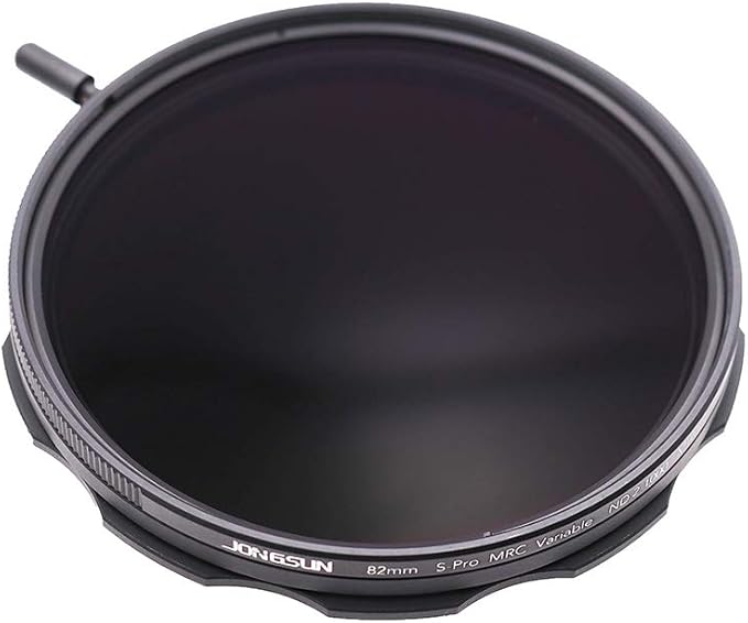 JONGSUN 82mm Variable ND Filter, S-Pro MRC 16 Layers Nano Coatings, More Than 10 Stop ND2-ND1000 Stepless Adjustment Graduated, Lens Cloth Kit, Camera Neutral Density Filter
