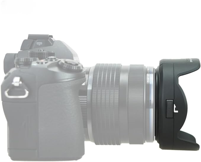 JJC Lens Hood Shade for Olympus M. Zuiko Digital ED 12-40mm f/2.8 PRO Lens, Replaces Olympus LH-66 Hood with Filter Access Window for ND CPL Filter Rotation
