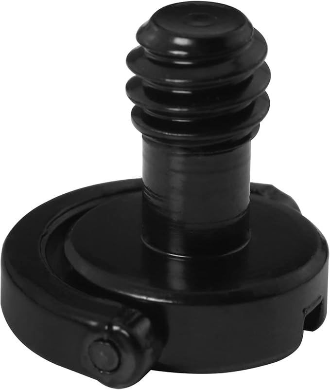 1/4inch Tripod Screw LUORNG 2PCS 1/4"-20 Stainless Steel D Shaft D-Ring for Camera Camcorder Tripod Monopod QR Quick Release Plate, Mounting Screw Adapter, Quick Release Camera Screw, Black