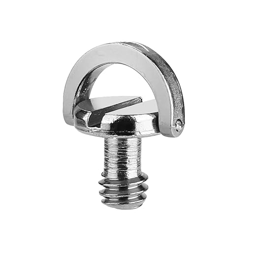 10 Pack Stainless Steel D Shaft D-Ring 1/4" Tripod Screw Adapter, Camera Screw Adapter, Quick Release Mounting Screw Adapter for Camera Camcorder Tripod Monopod QR Quick Release Plate
