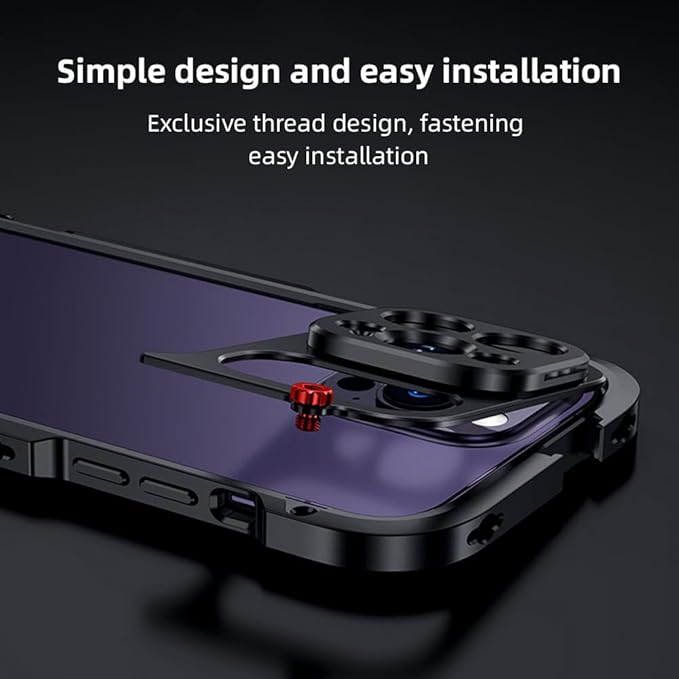 Andoer Portable Phone Cage with Dual Handles Mobile Phone Video Rig Handheld Smartphone Stabilizer Several Cold Shoe Mounts Replacement for iPhone 14 Pro