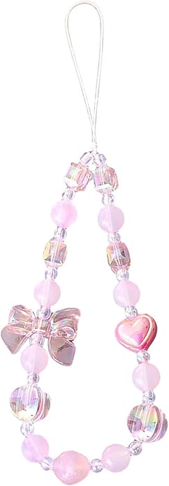 Beaded Phone Charm Lanyard Strap Girly Style Fixed Beads Pearl Lanyards