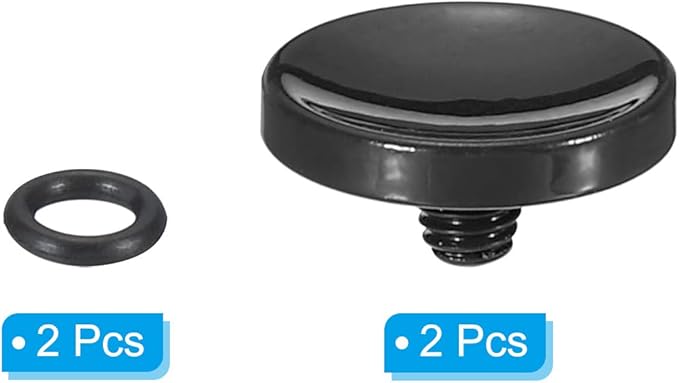 PATIKIL Camera Shutter Button, 2 Pack Soft Shutter Release Button Pure Copper Camera Button Concave Suitable for Nikon for Fujifilm for Leica DSLR/SLR Camera, Black