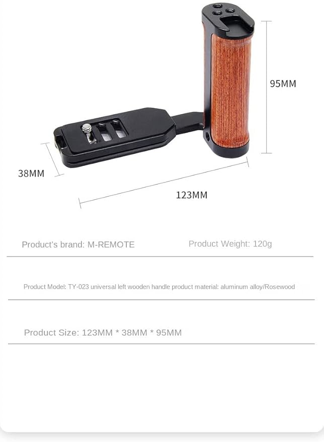 Micro Single Camera Universal Side Handle Vertical Shooting L Plate Bracket with Cold Shoe for Microphone LED Light