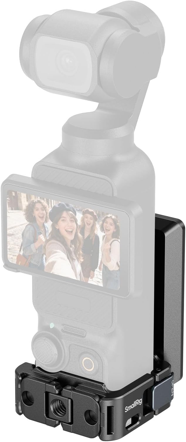 SMALLRIG Magnetic Mount Stand Compatible with DJI Osmo Pocket 3, 230°Adjustable Holder with Cold Shoe, 1/4" Screw Hole, Aluminum Alloy Magnet Expansion Adapter on Iron Fence, Refrigerators -5581
