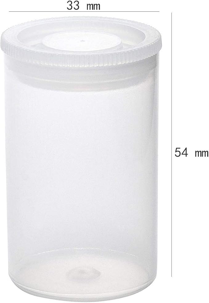 AKIRO Film Canisters with Caps 35 mm Empty Camera Reel Storage Containers Case Plastic Storage 15 Pack Transparent