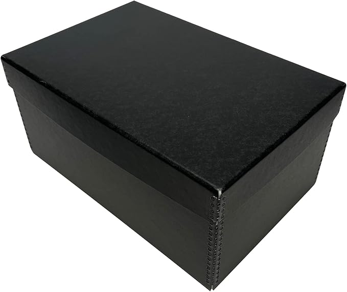 Golden State Art, Archival Photos Storage Boxes, 5x7x12 Acid-Free Preservation Box, Holds Up to 1100 of 5x7 Pictures, 4x6 Photo Container for Storing Artwork Pictures Prints Negatives Films (Black)