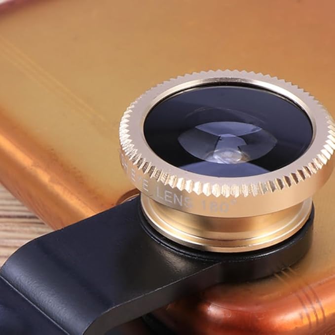 ibasenice 3 in 1 Phone Camera Lens Kit Wide Angle Macro Fisheye Clip-on Lens Compatible with iPhone and Smartphones for Outdoor and Travel Photography