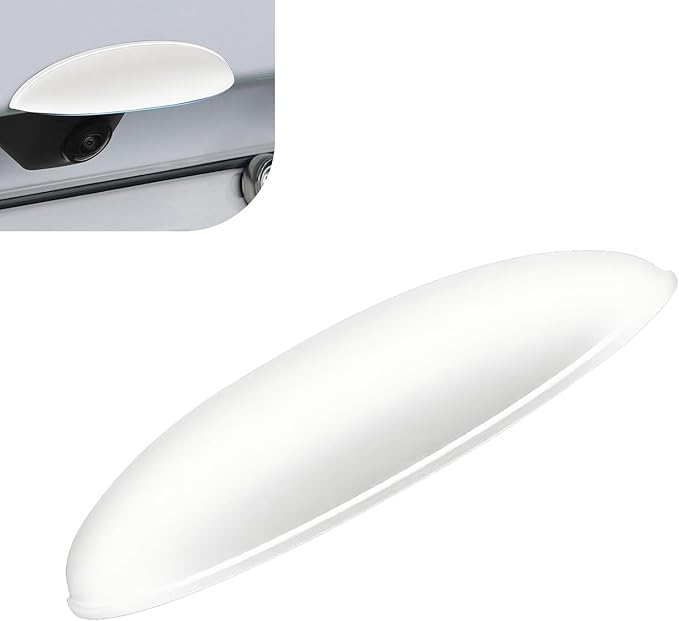 Car Rear View Camera Anti-Rain Cover, Plastic Back Up Camera Shield, Vehicle Reversing Cam Modification Protective Accessory, Universal for Most Cars (White)