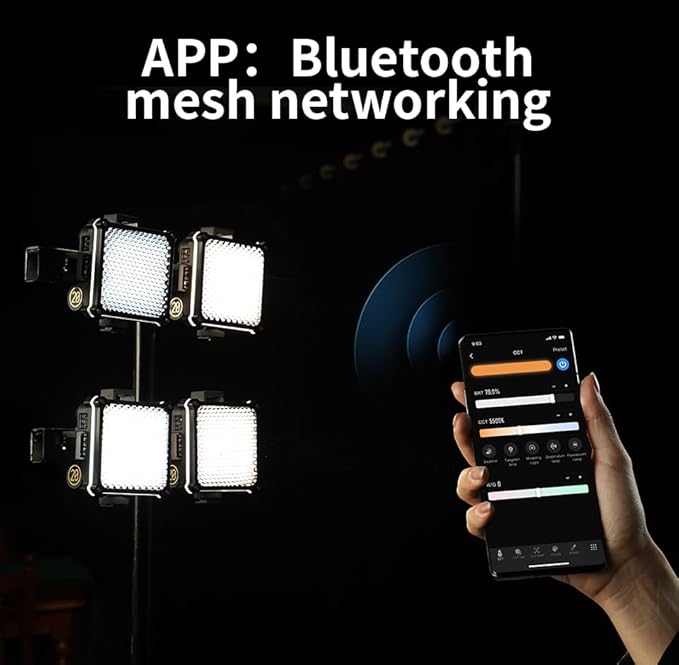 ZHIYUN FIVERAY M20C Combo [Official] RGB Video Light, 20W Portable Camera Light, HSI Mode, TLCI 96+, Temperature 2500K-10000K with 16 Light Effects, Support Magnetic Attraction and App with USB-C PD