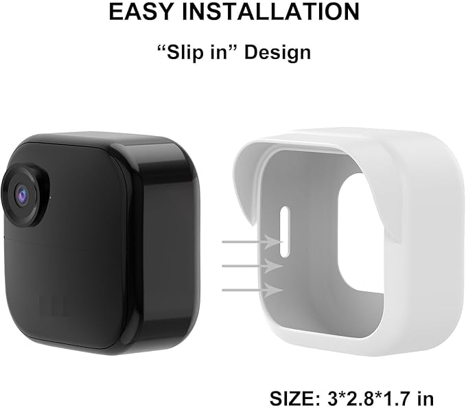 Silicone Case Cover for All-New Blink Outdoor 4 (4th Gen) - Weatherproof Protective Skin Cover with Hat Brim for All-New Blink Outdoor 4 & 2K Smart Security Camera (White, 6 Pack)