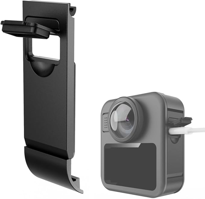 Replacement Side Door Battery Cover for Gopro MAX2, Dustproof Pass Through Battery Cover Lid with Type-C Charging Port Repair Part Camera Accessories for Gopro MAX2