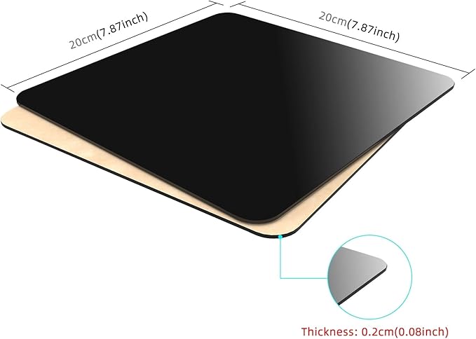 PULUZ 8"x8"/ 20x20cm Acrylic Reflective Display Background Board for Photography Backdrop Display Board for Small Product Table Top Photography Shooting