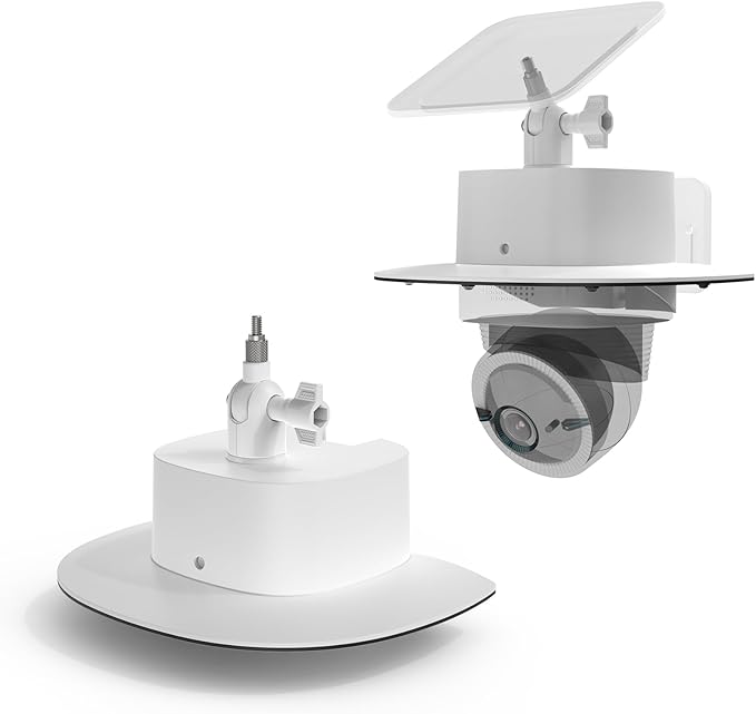 Koroao Rain Sun Shield Cover with Adjustable Mounting Bracket Compatible with eufy Security 4G LTE Cam S330 Camera (Sunshade Cover)