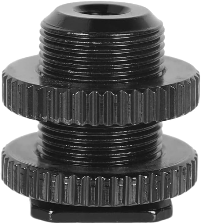 CAMVATE 5/8"-27 Male Threaded Cold Shoe Adapter to Hot Shoe for Microphone Mic Mount - 0953