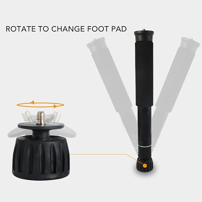 62 Inch Camera Monopod, 8 Sections Aluminum Camera Camcorder Monopod 157cm / 61.81in Portable Travel Selfie Stick DSLR Monopod, Trekking Pole for Hiking Camping