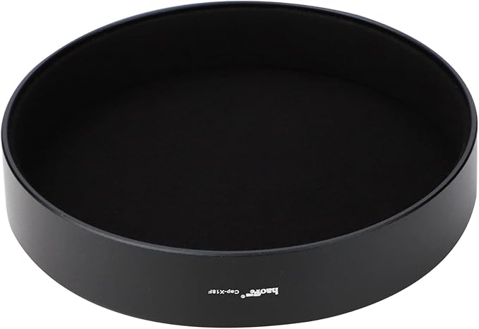 Haoge Lens Hood Metal Square Bayonet for Fujifilm Fuji Fujinon XF 18mm F1.4 R LM WR Lens with Metal Front Cap Kit, Replaces Fuji xf18mmf/1.4 Lens Hood LH-XF18 on Camera X-T4 X-S10 X-T30 XE4