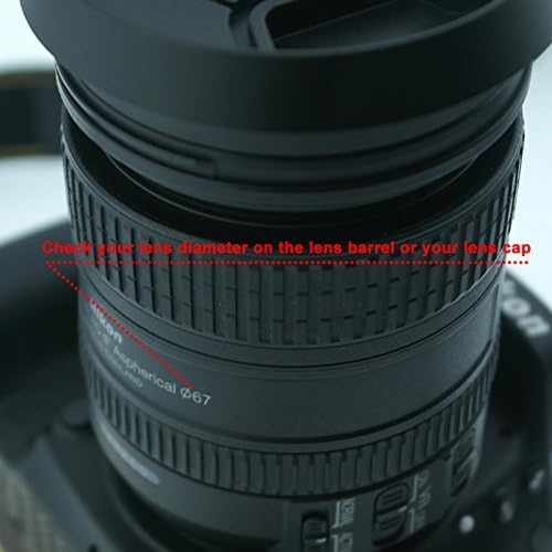 SIOTI 58mm Lens Hood, Oxidation Matte Anti Reflective Treatment, Aluminum Alloy, with 1 * 62mm Lens Cap, Compatible with Sony/Canon/Nikon/Fuji etc >40mm Camera Lens
