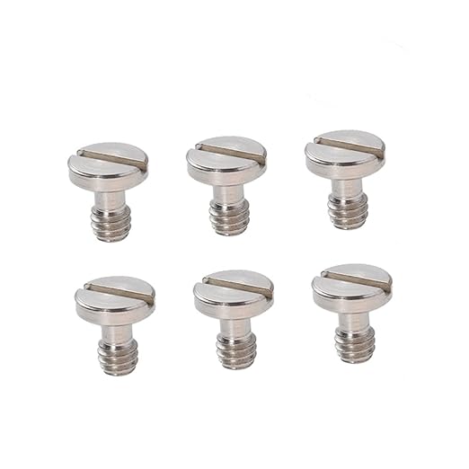 DOITOOL 2sets D-Ring Tripod Screws with Small Screws for Quick Release Plate 6pcs*2