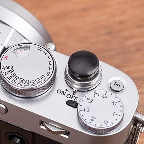 Wooden Surface Camera Soft Shutter Release Button with Hot Shoe Cover (Color : Black Button)