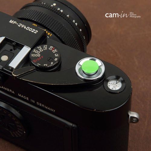 cam-in CAM9073 Soft Shutter Button, Release Button, Ultra-Thin, Convex Surface (Diameter 0.4 inches (9 mm)), Green
