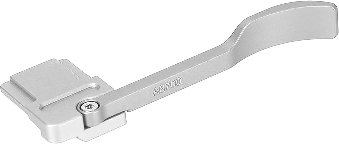 Bewinner Thumb Up Grip for A6700, Aluminum Alloy Camera Thumb Rest with Hot Shoe Cover, Ergonomic Hand Grip for Secure OneHanded (Silver)
