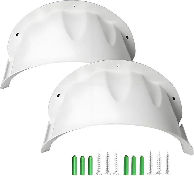 V-Fiabilidad 2-Pack Weatherproof Universal Security Camera Sun Rain Shade Cover – Compatible with Hikvision, Nest, Ring, Arlo,LED Lights – All-Weather Protection for Outdoor Dome & Bullet Cameras