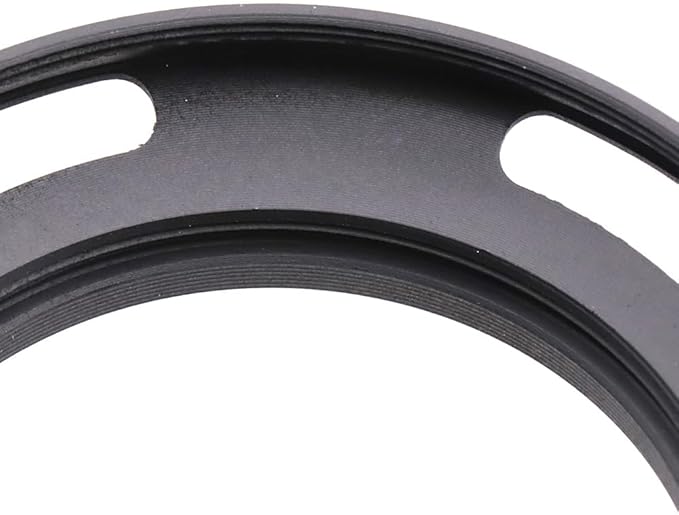 52mm Hollow Lens Hood 52mm Screw in Curved Vented Lens Hood 52mm Metal Lens Hood for 52mm Lens Hood Wide(Black)