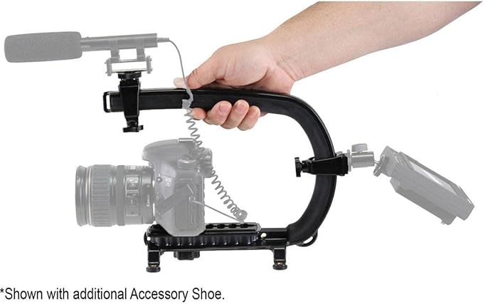 Cam Caddie Scorpion EX Video Camera Stabilizing Handle Kit with Included Smartphone and GoPro Compatible Mounts - Starter Bundle - Black